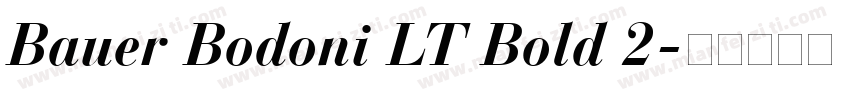 Bauer Bodoni LT Bold 2字体转换